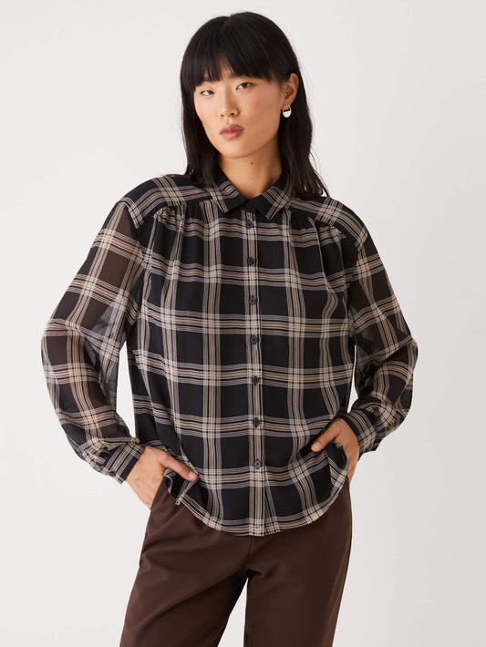 The Oversized Plaid Blouse