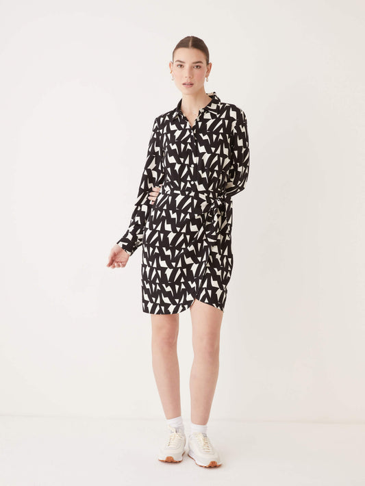 The Printed Collared Wrap Dress