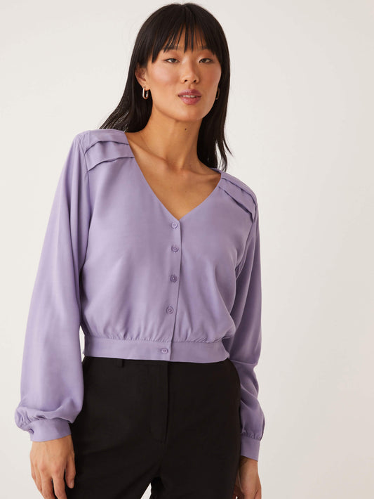 The Cropped Long Sleeve Blouse