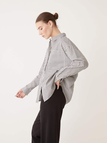 The Loose Fit Striped Kapok Shirt