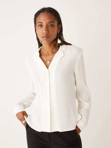 The Long Sleeve Camp Collar Blouse