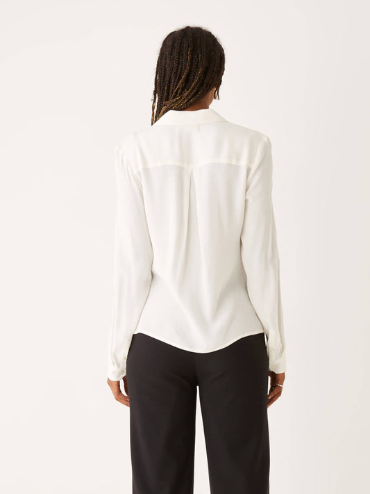 The Long Sleeve Camp Collar Blouse