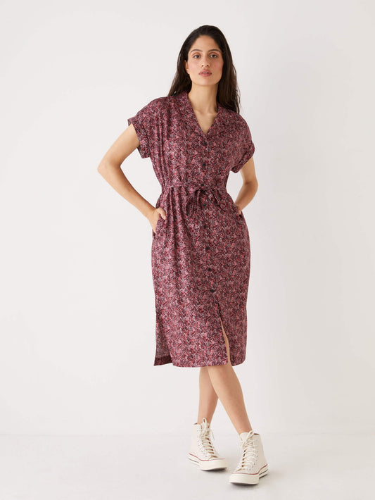 The Botanical Print Camp Collar Dress